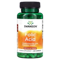 Вітаміни та мінерали Swanson Folic Acid 800 mcg, 250 капсул