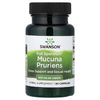 Натуральна добавка Swanson Mucuna Pruriens 400 mg Full Spectrum, 60 капсул