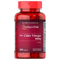 Натуральна добавка Puritan's Pride Apple Cider Vinegar 600 mg, 200 таблеток