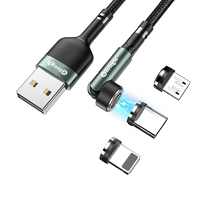 Elough 7 Contact 3 A 1 м 3 в 1 Micro USB/Lightining/Type C, Green