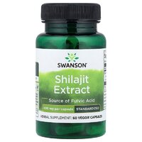 Натуральна добавка Swanson Shilajit Extract Standardized 400 mg, 60 вегакапсул