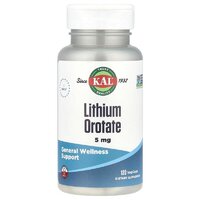 KAL Lithium Orotate 5 mg, 120 вегакапсул