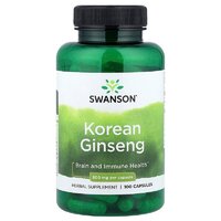 Натуральна добавка Swanson Korean Ginseng 500 mg, 100 капсул