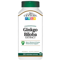 Натуральна добавка 21st Century Ginkgo Biloba Extract, 200 вегакапсул