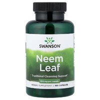Натуральна добавка Swanson Neem Leaf 500 mg, 100 капсул