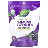 Натуральна добавка Nature's Way Sambucus Immune Lozenges, 24 льодяники