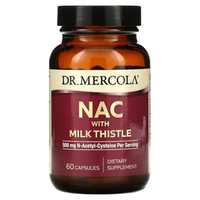 Амінокислота Dr. Mercola NAC with Milk Thistle, 60 капсул