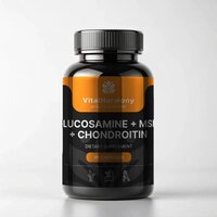 Препарат для суглобів і зв'язок VitalHarmony Glucosamine + MSM + Chondroitin, 90 капсул