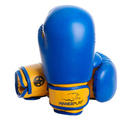 Рукавиці для боксу та єдиноборств Рукавиці боксерські PowerPlay PP 3004 JR, Blue/Yellow