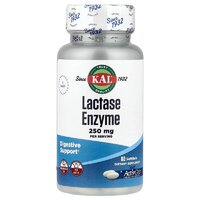 Натуральна добавка KAL Lactase Enzyme 250 mg, 60 капсул