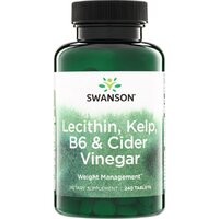 Натуральна добавка Swanson Lecithin, Kelp, B6 & Cider Vinegar, 240 таблеток
