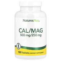Вітаміни та мінерали Natures Plus Cal/Mag 500 mg/250 mg, 180 таблеток