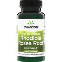 Натуральна добавка Swanson Rhodiola Rosea Root 400 mg Full Spectrum, 100 капсул