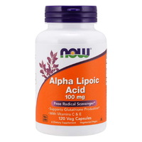 Натуральна добавка NOW Alpha Lipoic Acid 100 mg, 120 вегакапсул