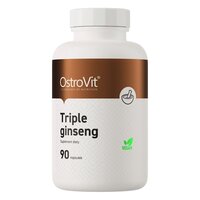 Натуральна добавка OstroVit Vege Triple Ginseng, 90 вегакапсул