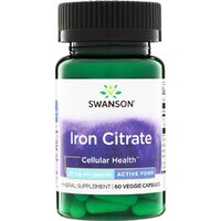 Вітаміни та мінерали Swanson Iron Citrate 25 mg, 60 вегакапсул