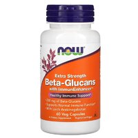 Натуральна добавка NOW Beta-Glucans with ImmunEnhancer, 60 вегакапсул