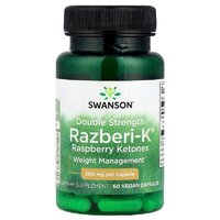 Натуральна добавка Swanson Razberi-K 200 mg, 60 вегакапсул