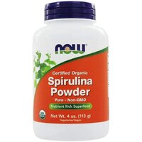 Натуральна добавка NOW Spirulina Powder Organic Certified Organic, 113 грам