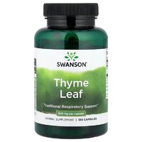 Натуральна добавка Swanson Thyme Leaf 500 mg, 120 капсул