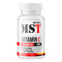 MST Nutrition Vitamin C + D3 + Zinc, 100 вегакапсул