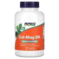 Вітаміни та мінерали NOW Cal-Mag DK Caps, 180 капсул