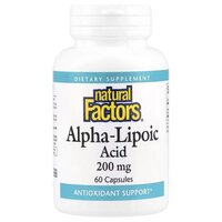 Натуральна добавка Natural Factors Alpha-Lipoic Acid 200 mg, 60 капсул