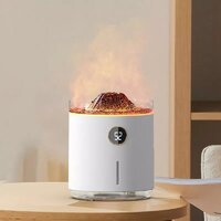 Зволожувач повітря Kinscoter Volcano Jellyfish Ultrasonic Air Humidifier HX-127 350 мл акумулятор 1200mAh, White