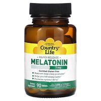 Натуральна добавка Country Life Melatonin 3 mg, 90 таблеток