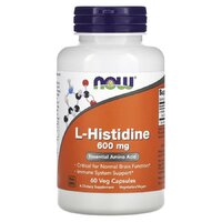 Амінокислота NOW L-Histidine 600 mg, 60 вегакапсул