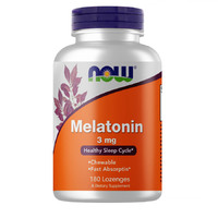 Натуральна добавка NOW Melatonin 3 mg, 180 жувальних таблеток