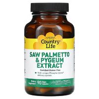 Натуральна добавка Country Life Saw Palmetto and Pygeum Extract, 90 вегакапсул