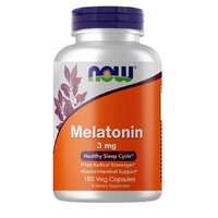 Натуральна добавка NOW Melatonin 3 mg, 180 вегакапсул