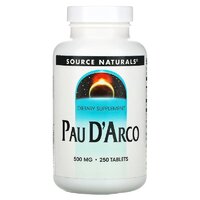 Натуральна добавка Source Naturals Pau D'Arco 500 mg, 250 таблеток