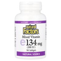 Natural Factors Mixed Vitamin E 134 mg, 90 капсул
