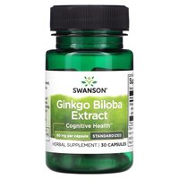 Натуральна добавка Swanson Ginkgo Biloba Extract 60 mg, 30 капсул