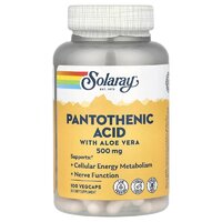 Solaray Pantothenic Acid 500 mg, 100 вегакапсул