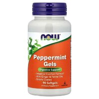 Натуральна добавка NOW Peppermint Gels, 90 капсул