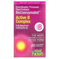 Natural Factors BioCoenzymated Active B Complex, 60 вегакапсул