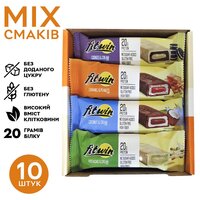 Батончик FitWin Protein Bar 33%, 10x60 грам MIX