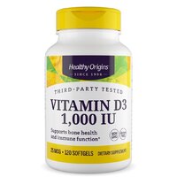 Вітаміни та мінерали Healthy Origins Vitamin D3 1000 IU, 120 капсул