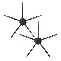 Бічні щіточки для пилососів Xiaomi Mi Robot Vacuum Cleaner Mi RoboRock Xiaowa 5 лопатей, 2 шт, Чорний