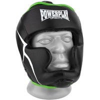 Боксерський шолом PowerPlay 3100 PU (тренувальний), Black/Green