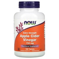 Натуральна добавка NOW Apple Cider Vinegar 750 mg, 180 таблеток