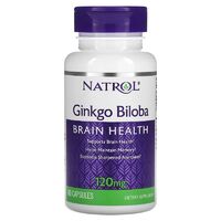 Натуральна добавка Natrol Ginkgo Biloba 120 mg, 60 капсул