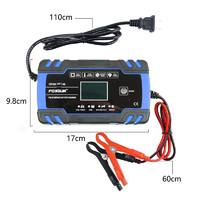 Foxsur 12V (24V) потужністю 8 Ah (4Ah) для акумуляторів різних видів 6-150Ah, синій