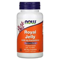 Натуральна добавка NOW Royal Jelly 1500 mg, 60 вегакапсул
