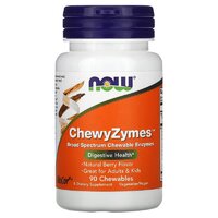 Натуральна добавка NOW ChewyZymes, 90 жувальних таблеток