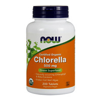 Натуральна добавка NOW Chlorella 500 mg, 200 таблеток