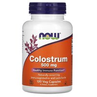 Натуральна добавка NOW Colostrum 500 mg, 120 капсул